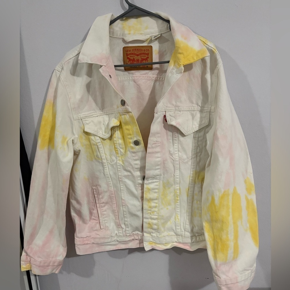 Levi's Women's Pastel Tie-Dye Jean Jacket 100% cotton - Picture 2 of 5